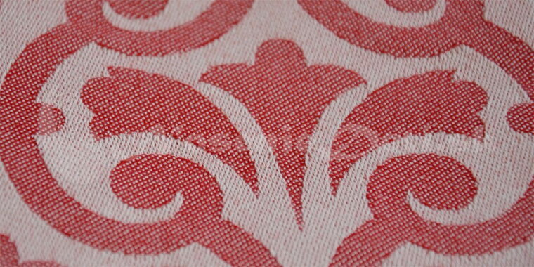 Detail tkania Lenire Campanula Red Červená