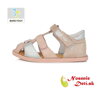 Dievčenské barefoot sandále s pevnou pätou Ružové DD Step 076-382B