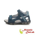 Detské kožené chlapčenské sandále modré DD Step