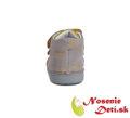 Chlapčenské jarné jesenné kožené členkové topánky DD Step Svetlohnedé Loďky 066-380A