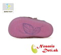 Dievčenské barefoot prechodné topánky D.D. Step Lilac Motýľ a Kvietky 070-41484A