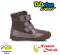 Dívčí zimní svítící boty DD Step Violet blikající 078-320A