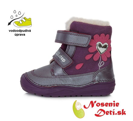 DD Step detské dievčenské zimné topánky čižmy Violet Kvietok 071-364B