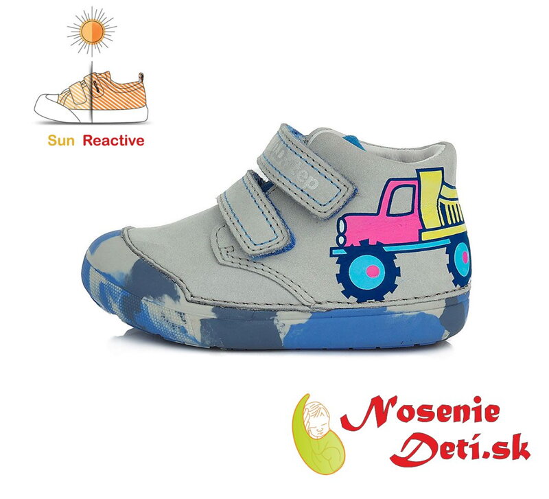 D.D.Step Světle šedé Monstertruck 066-317 chlapecké celoroční boty