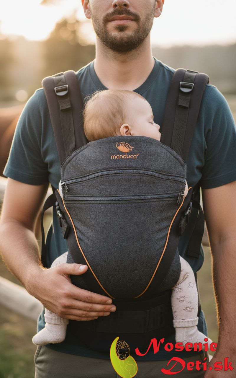 Manduca XT Denim Black Toffee detský rastúci ergonomický nosič