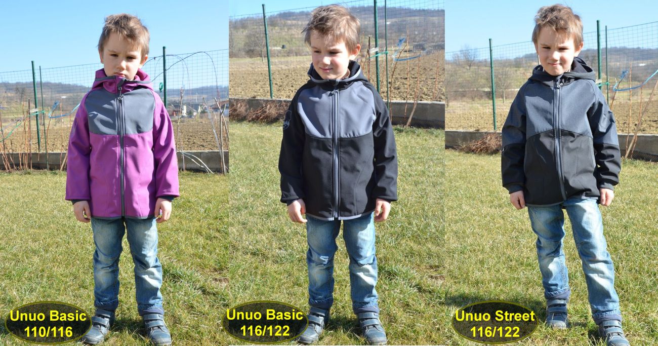 Detské softshellové bundy Unuo - výber správnej veľkosti