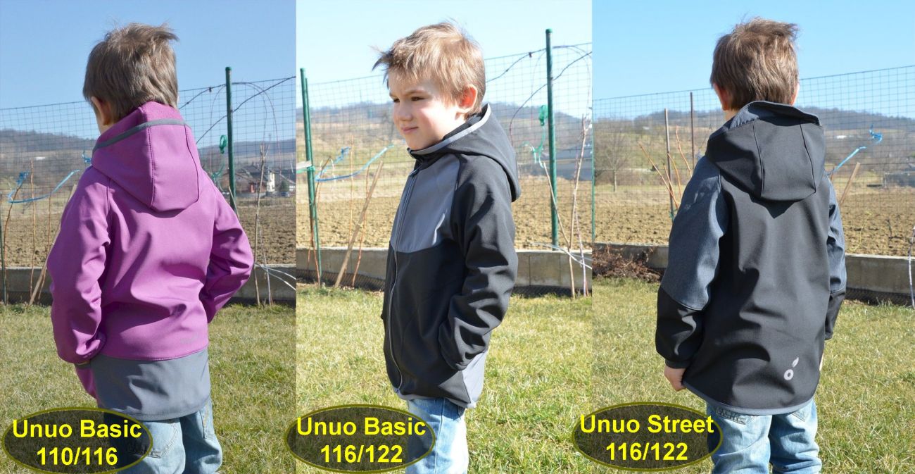 Detské softshellové bundy Unuo - výber správnej veľkosti
