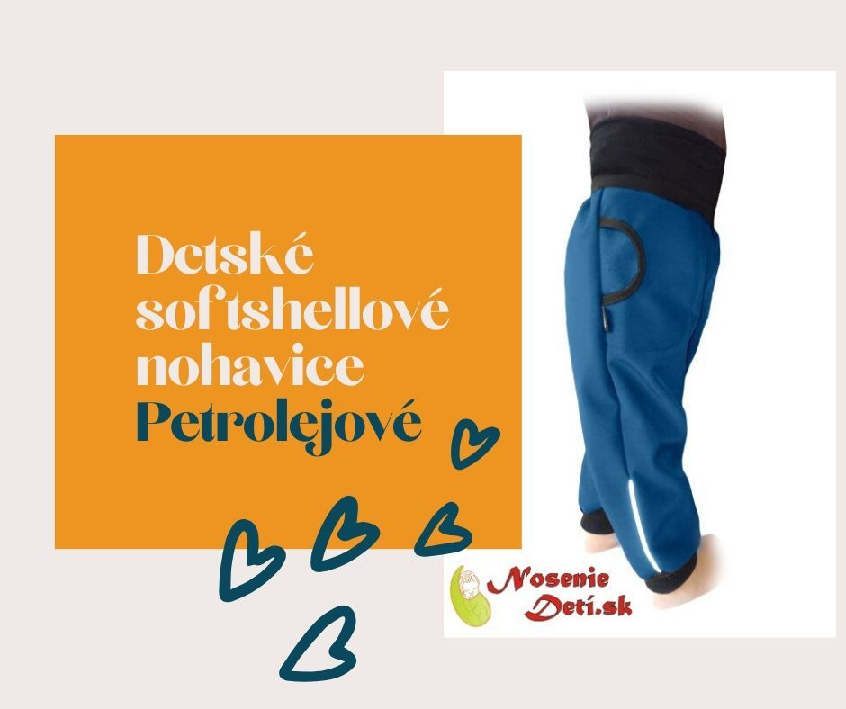 Detské softshellové nohavice Petrolejové