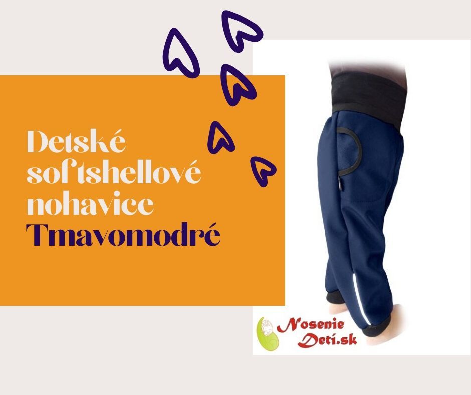 Detské softshellové nohavice Tmavomodré