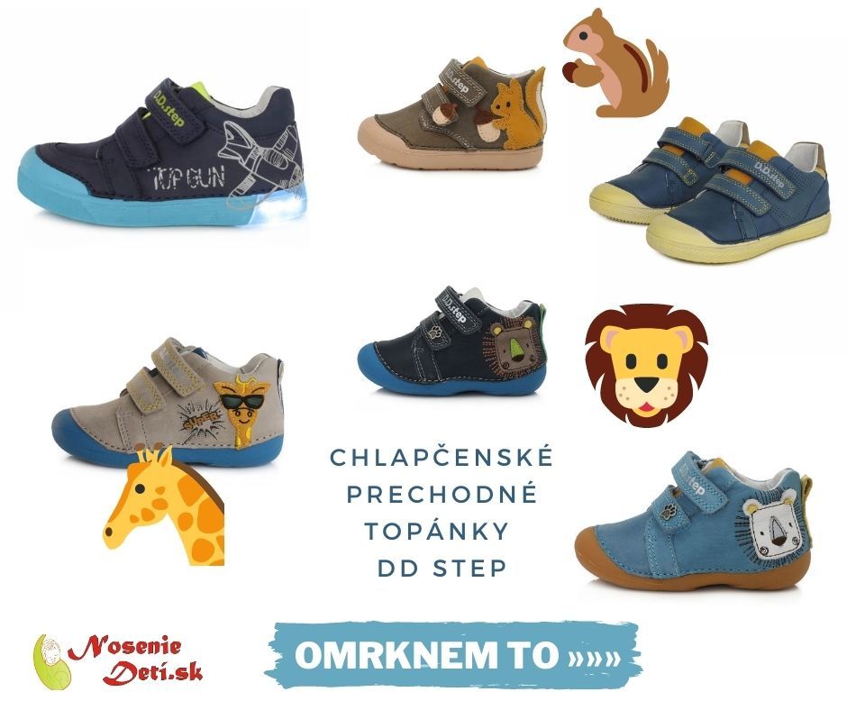 Detské chlapčenské prechodné topánky DD Step