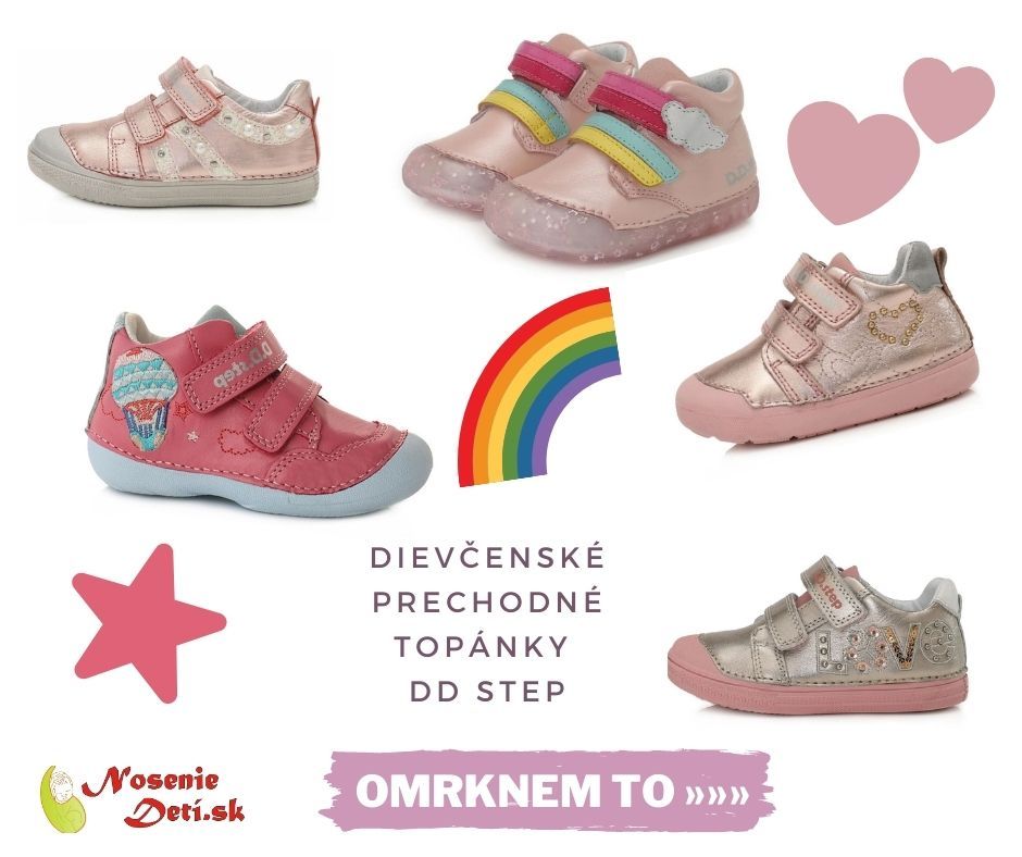 Dievčenské prechodné topánky DD Step