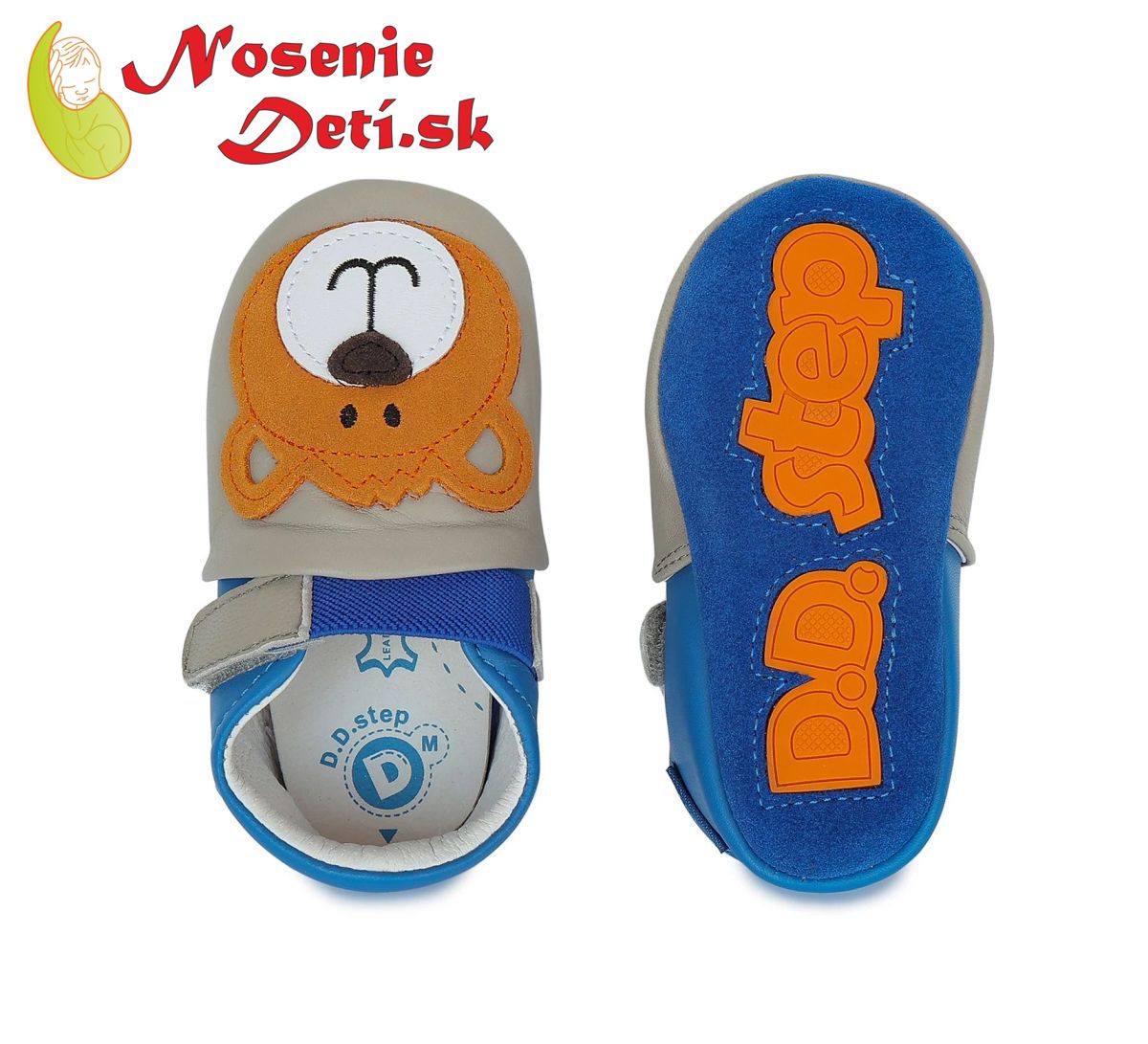 Detské kožené capačky DD Step Medvedík
