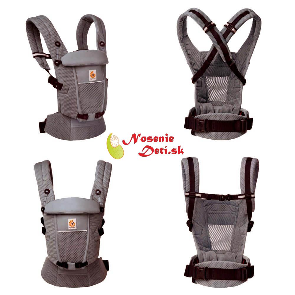 Ergobaby Adapt detský nosič SoftFlex Mesh Graphite Grey
