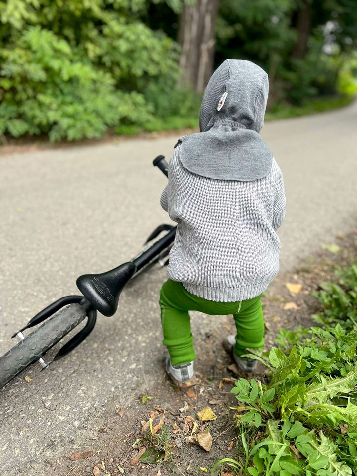 Merino vlnená kukla pre deti Manymonths Elephant Grey