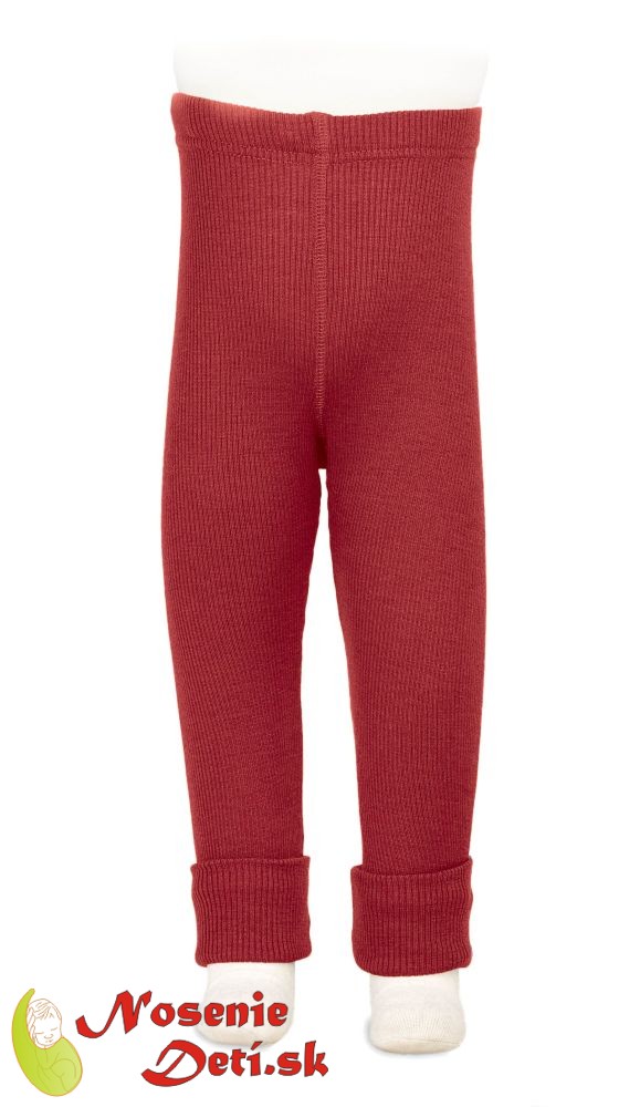 Detské merino legíny Manymonths Cranberry Nectar