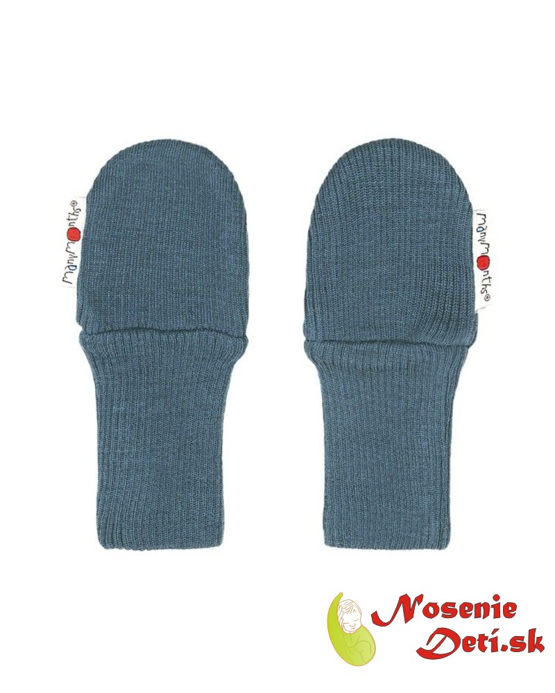 Merino rukavice pre bábätká Manymonths Cosmos Blue