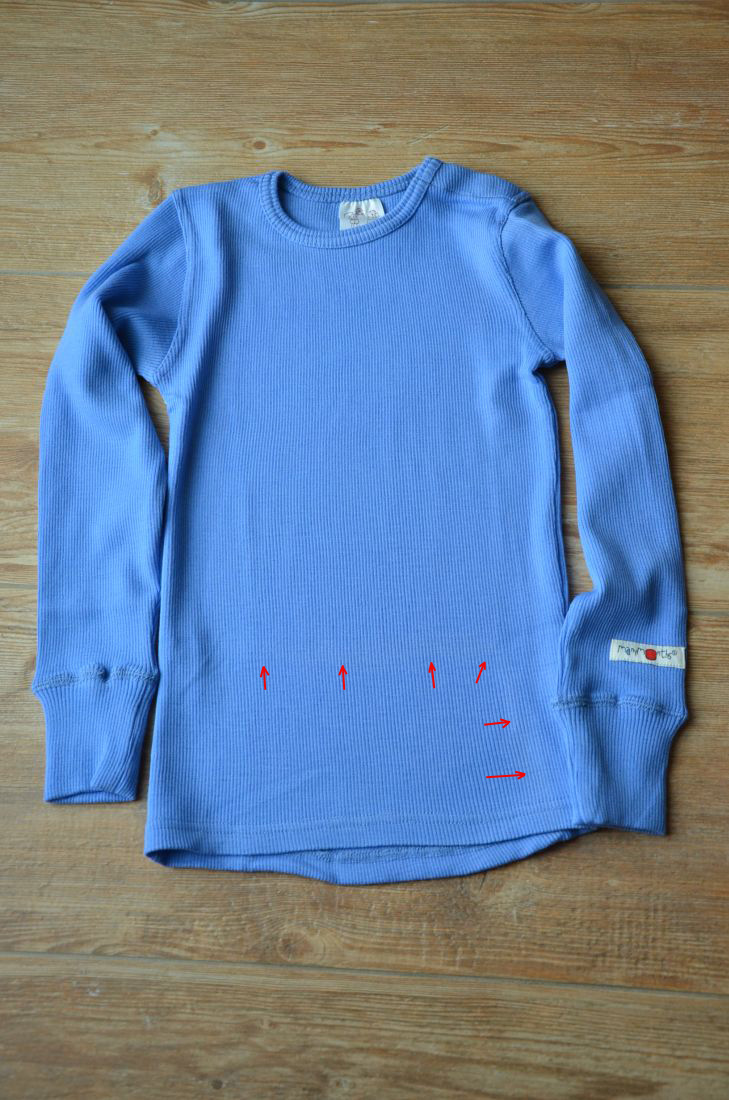 Merino detské tričko dlhý rukáv Provence Blue