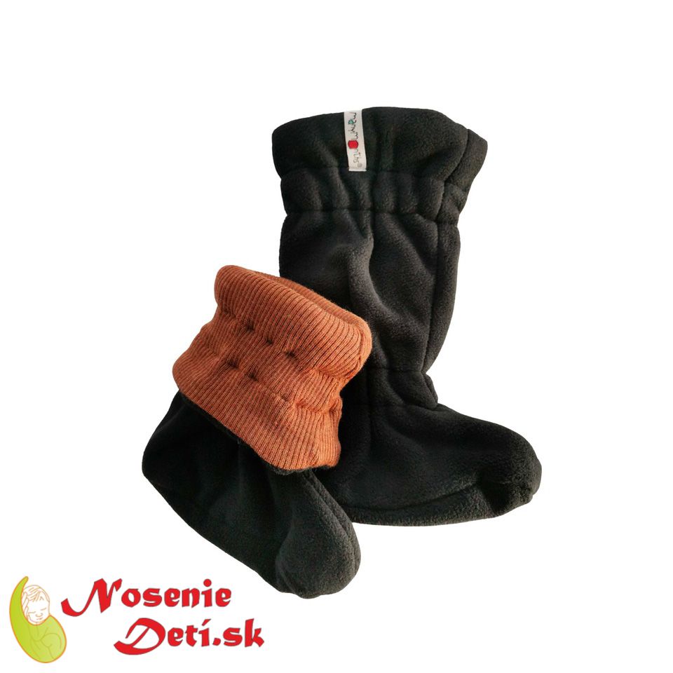 Merino vlnené vysoké botičky pre deti Manymonths Winter Potter´s Clay