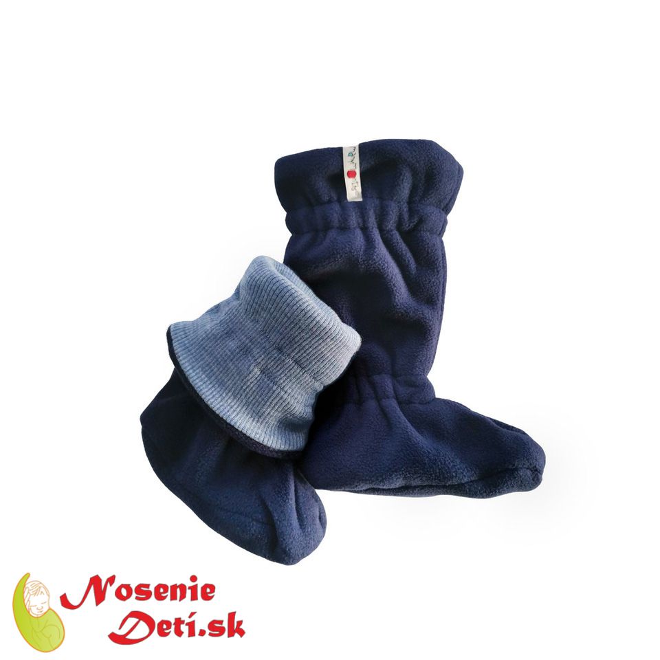 Merino detské botičky Manymonths Winter Blue Mist