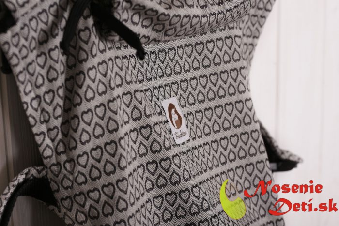 Detský ergonomický nosič Rischino Flexible Silver Folklor srdcká