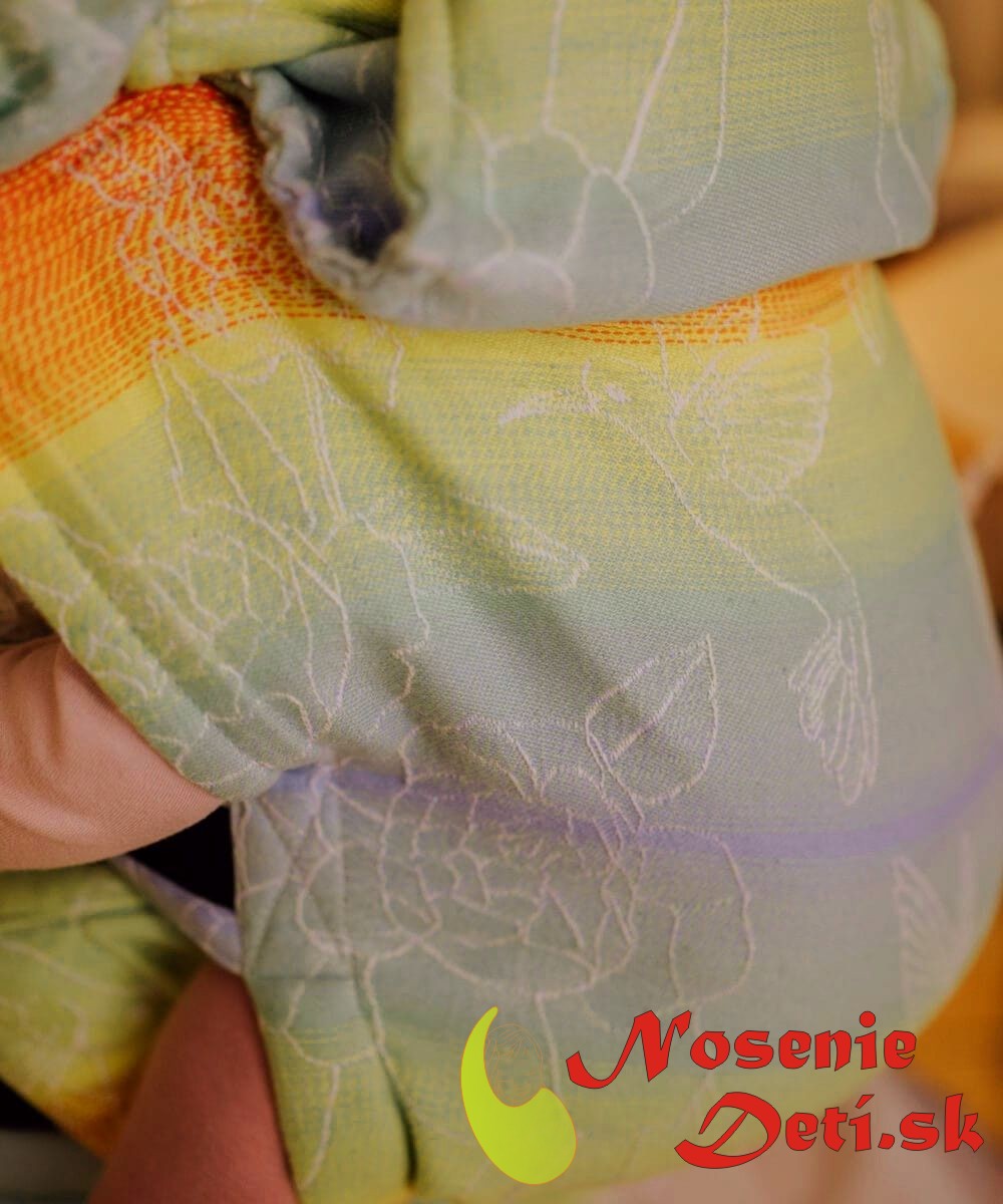 Nosič na nosenie detí Rischino Flexible Pivony Rainbow