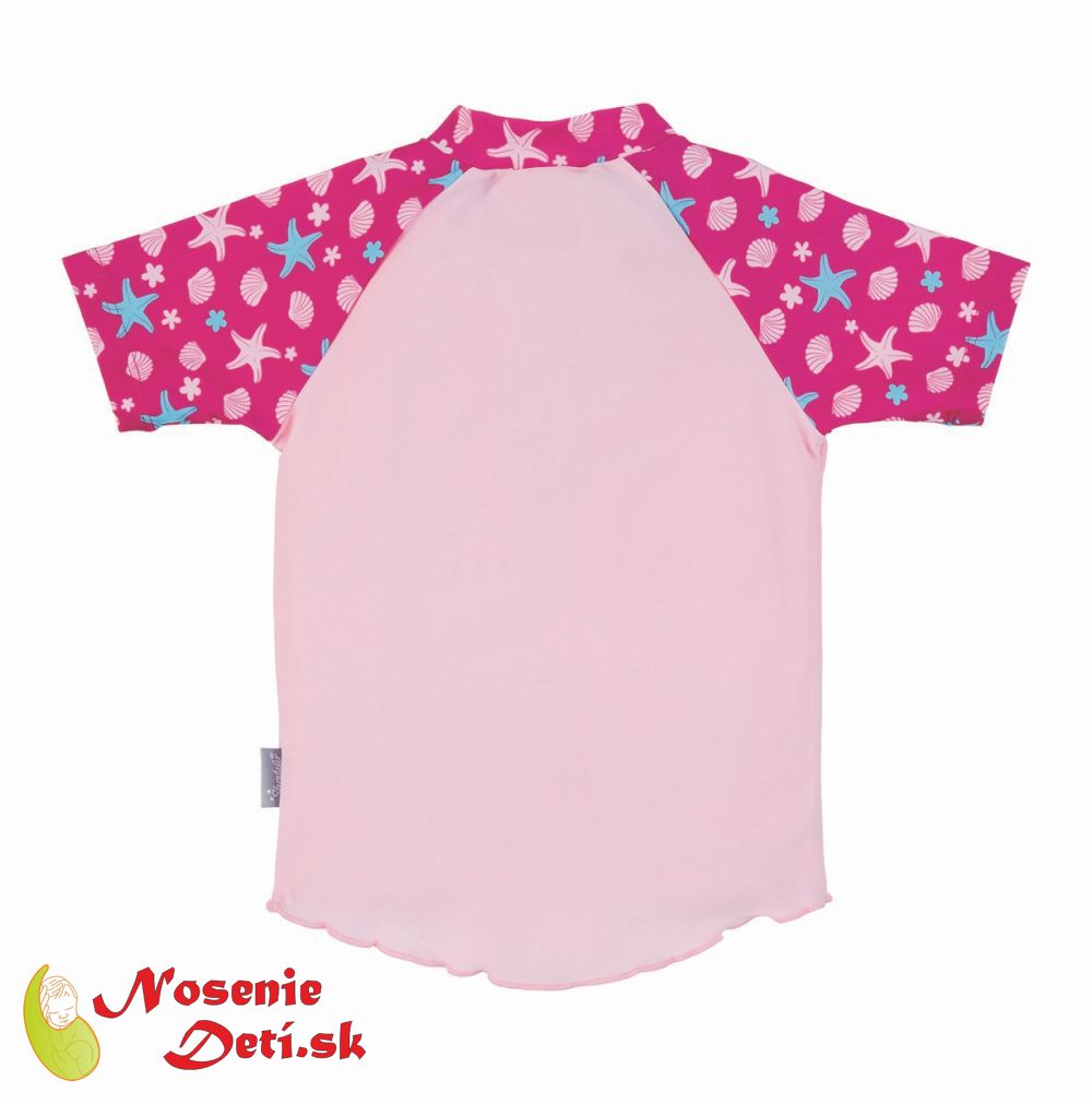 Detské tričko s UV filtrom 50 Sterntaler Svetloružové Hviezdice a mušle