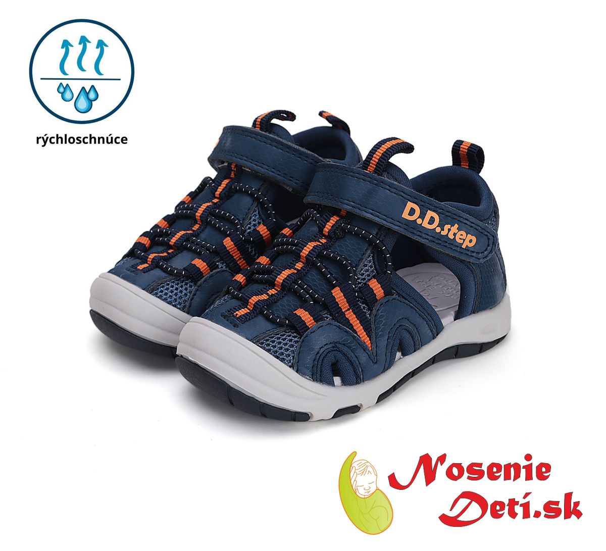 Chlapčenské detské športové sandále D. D. Step 065-51831 Royal Blue