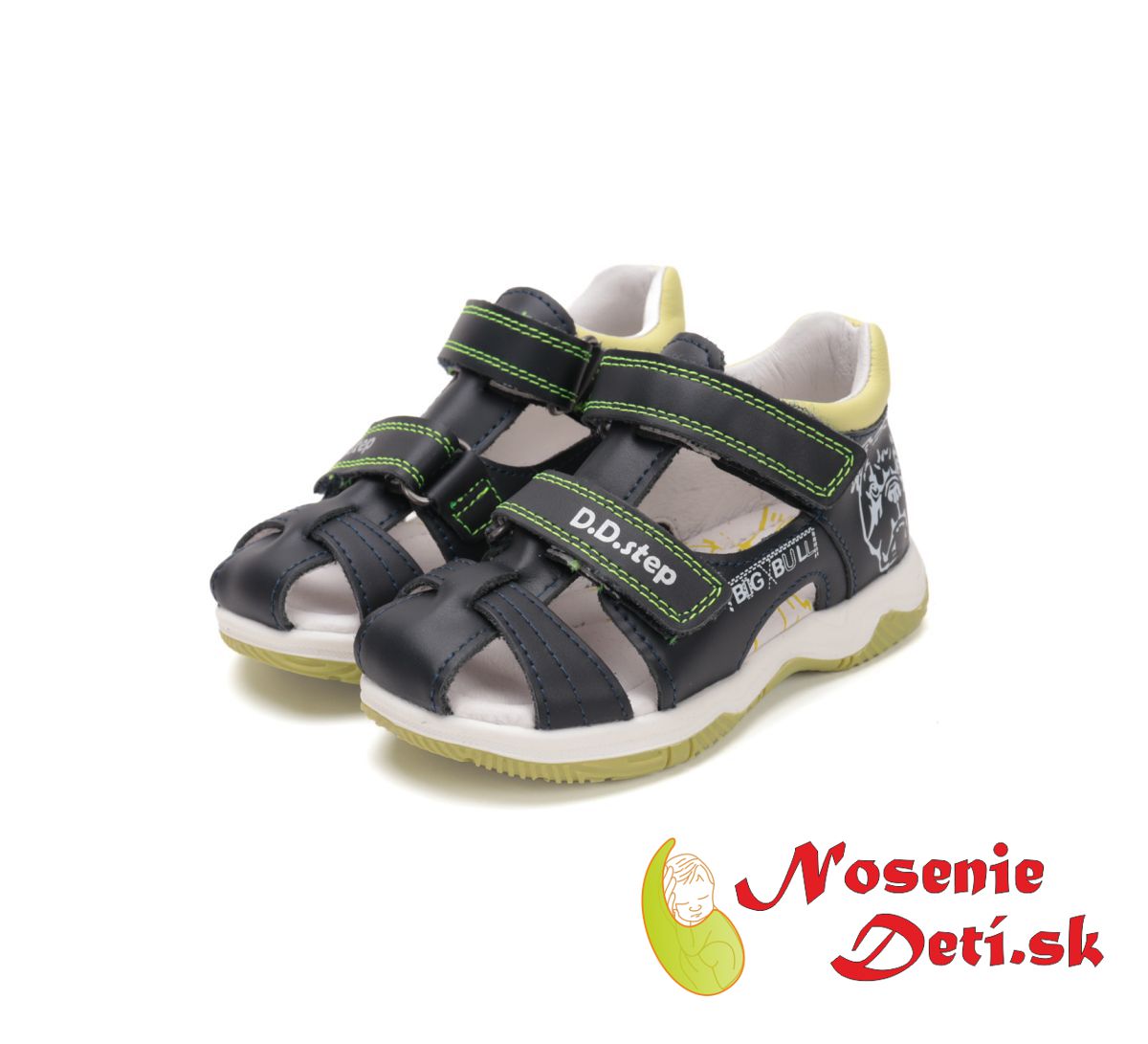 Chlapecké kožené sandály D. D. Step 103-51668B Royal Blue Big Bull
