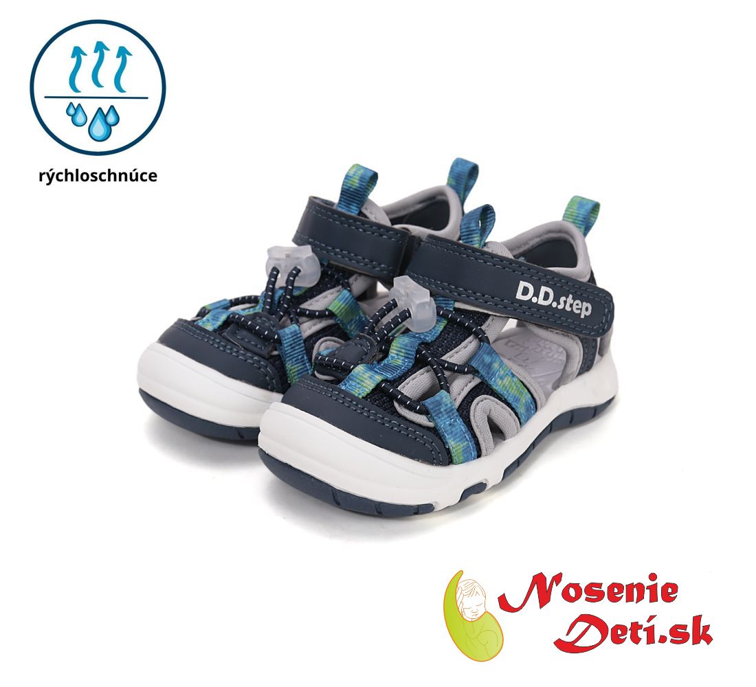 Chlapčenské detské športové sandále D. D. Step 065-61599A Royal Blue