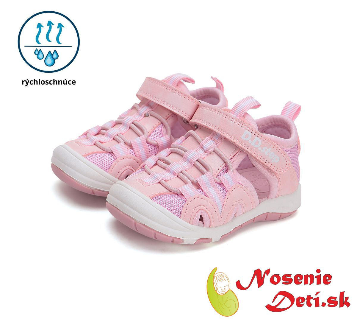 Dětské dívčí sportovní sandály D. D. Step 065-51831E Baby Pink