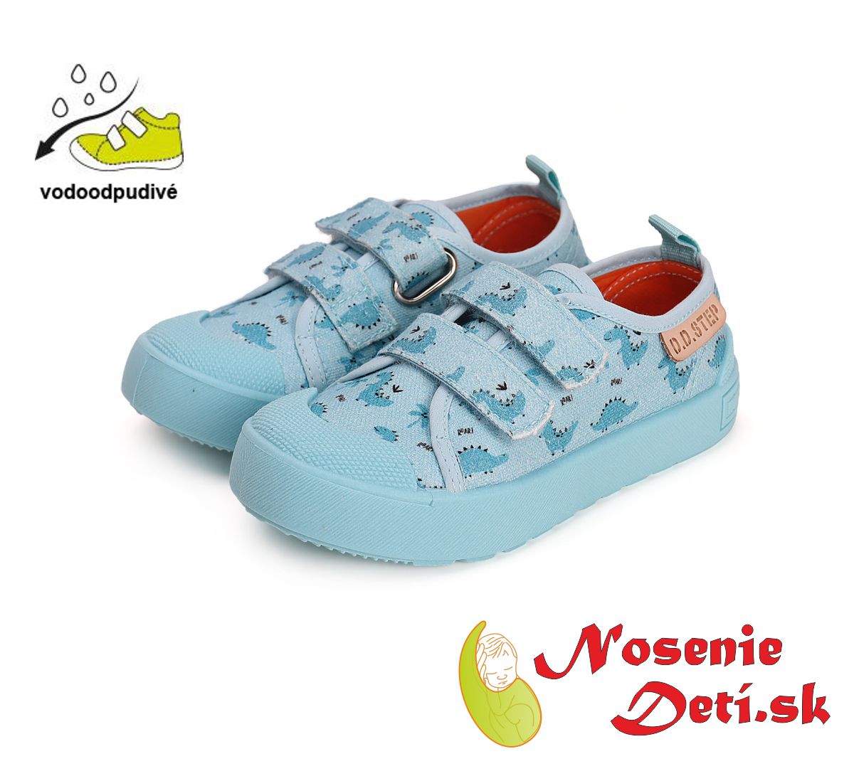 Detské letné plátenky D.D. Step Sky Blue Dino CSB-41812