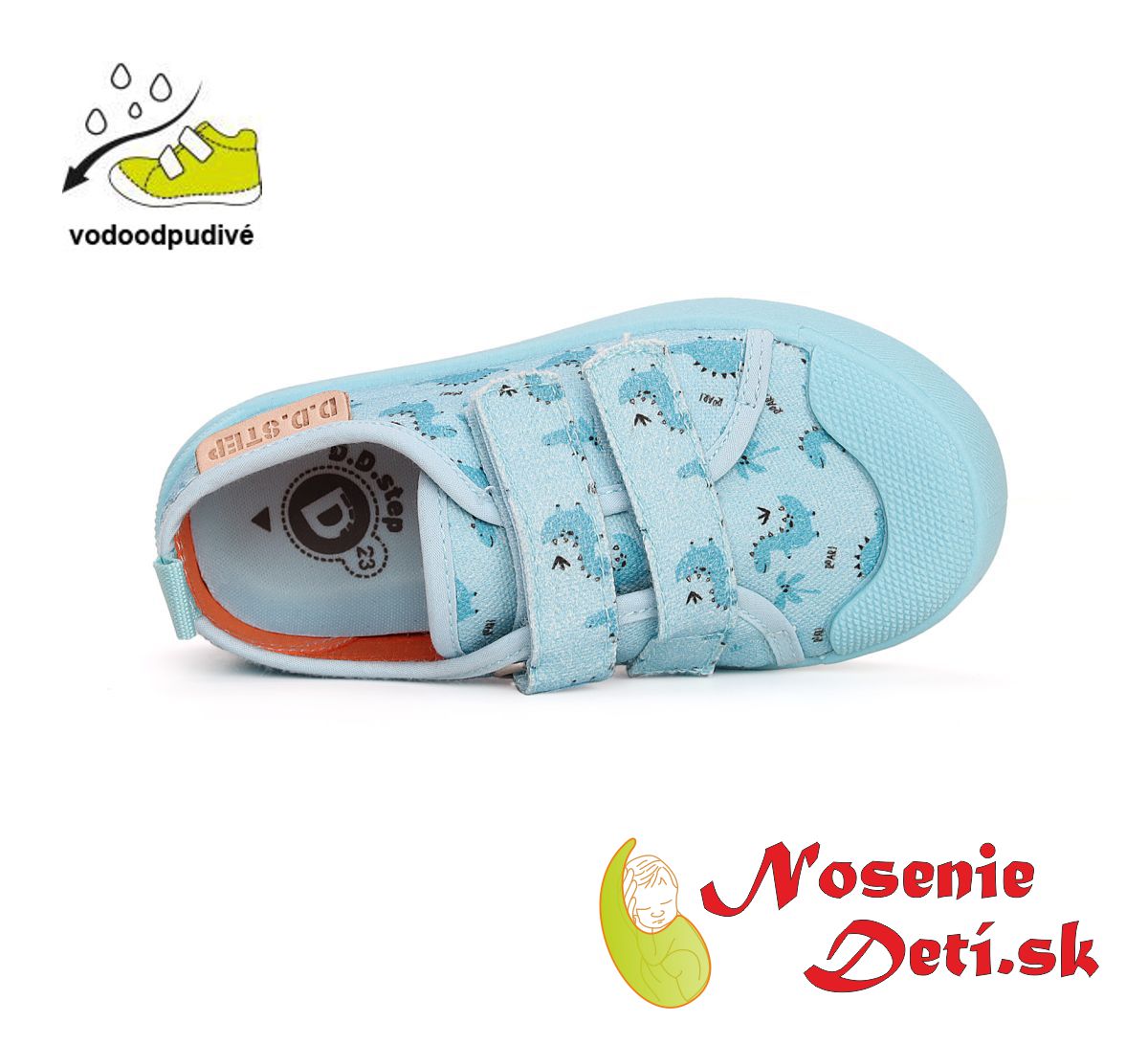 Detské letné plátenky D.D. Step Sky Blue Dino CSB-41812