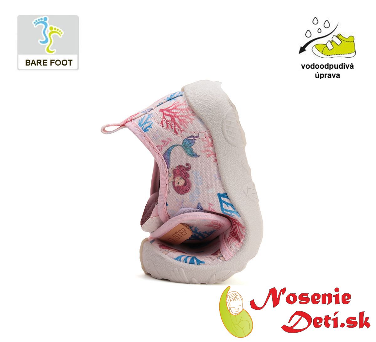 Dívčí barefoot plátěnky D.D.Step C086-51499A Baby Pink Mořská panna