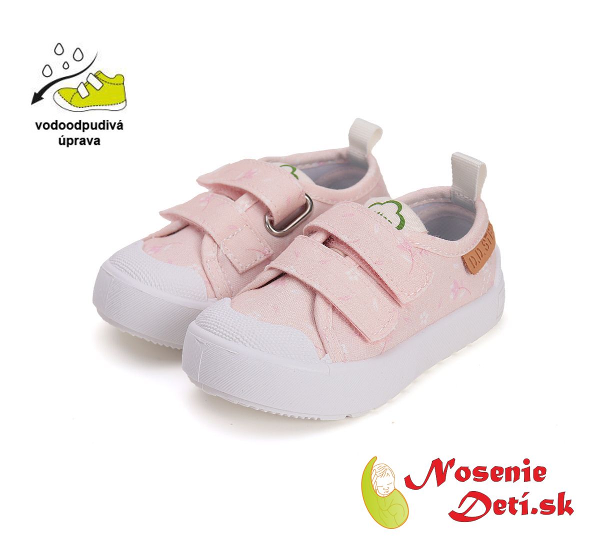 Dievčenské letné plátenky D.D.Step C096-51514 Baby Pink Kvietky