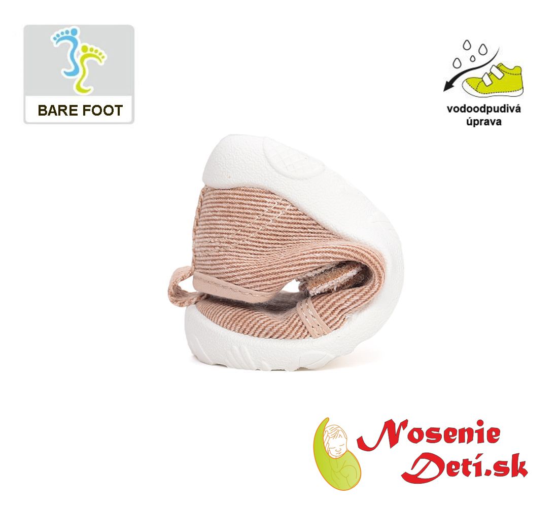 Detské barefoot letné plátenky D. D. Step C086-61763G Cream