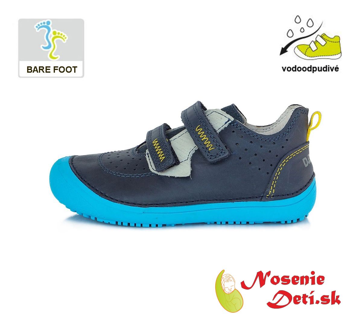 Barefoot topánky detské chlapčenské DD Step Tmavomodré 063-536