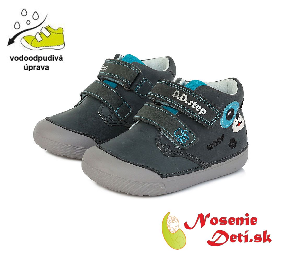 Barefoot alternatíva chlapčenské topánky DD Step Tmavošedé Havko 066-688B
