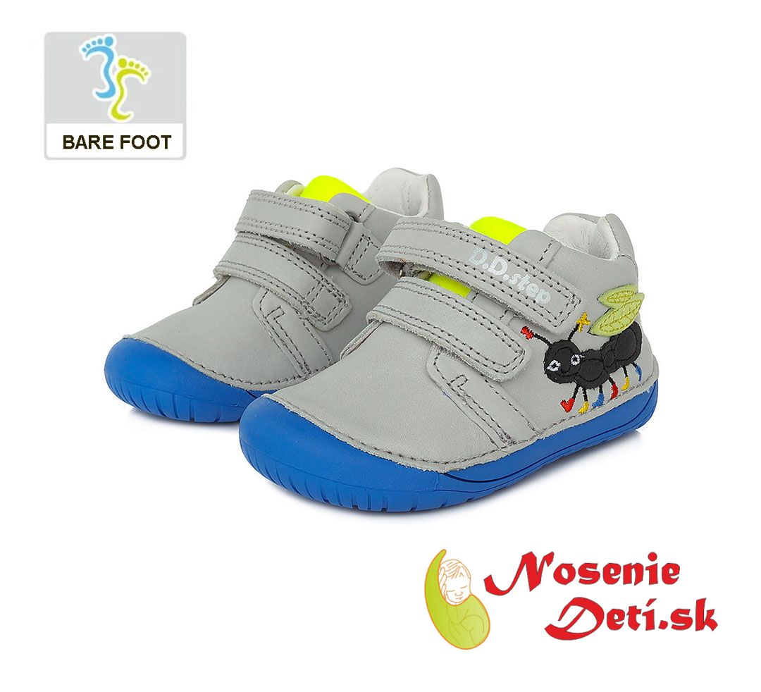 Barefoot chlapčenské jarné jesenné topánky DD Step Tmavomodré mravček 070-519A