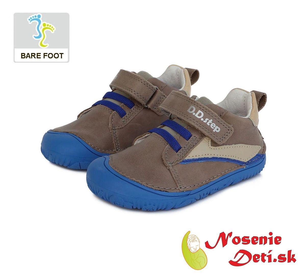Barefoot topánky detské chlapčenské DD Step Šedomodré 073-508