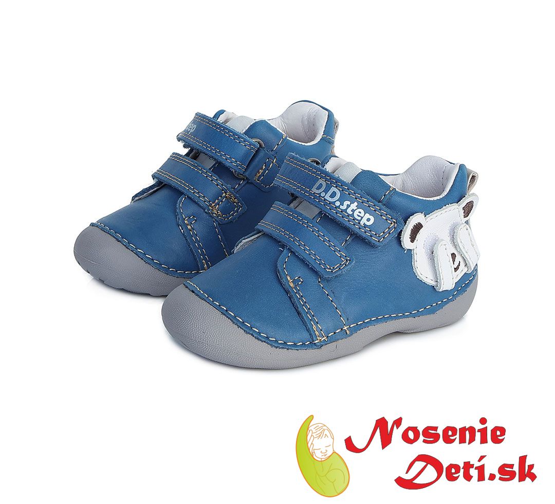 Jarné jesenné chlapčenské topánky DD Step Modrošedé Macko 015-312