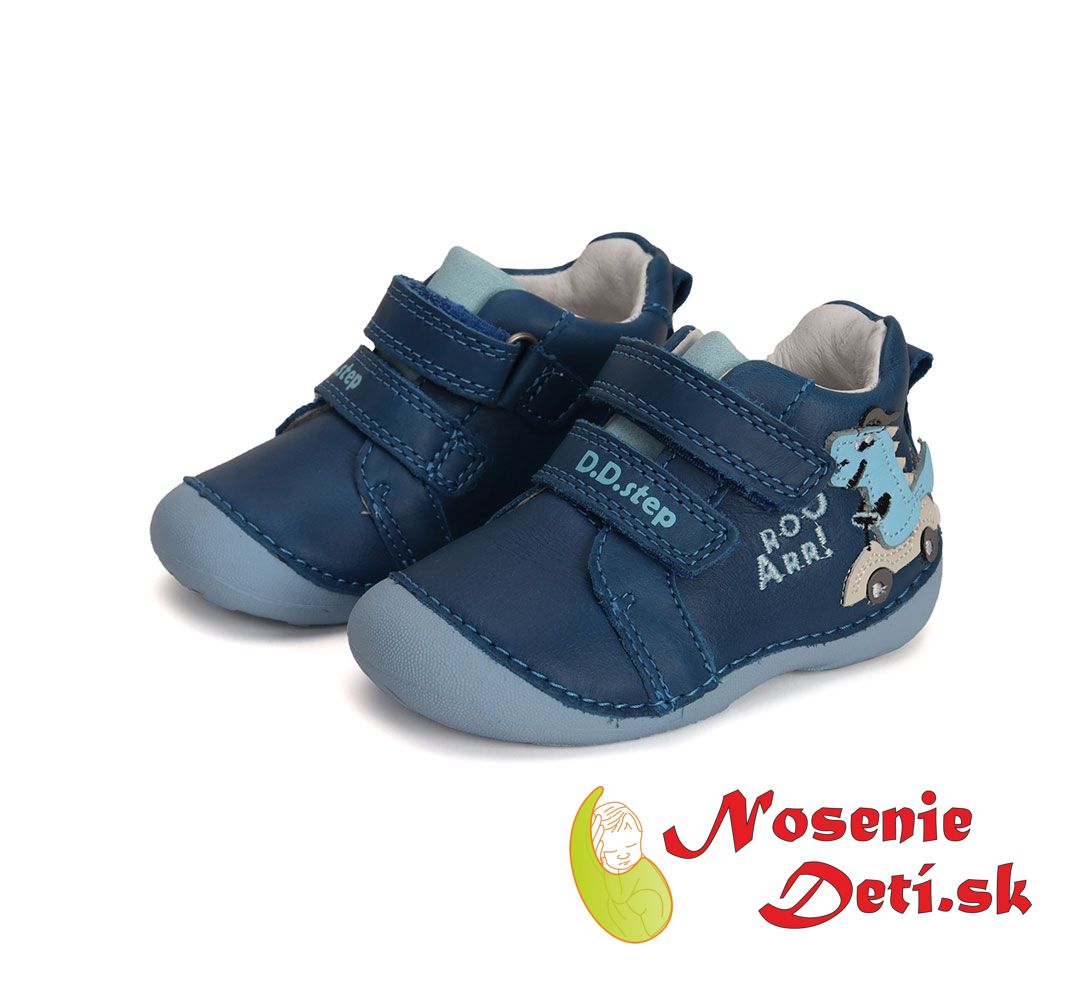 Chlapčenské jarné jesenné topánky DD Step Bermuda blue Dino 015-41882A