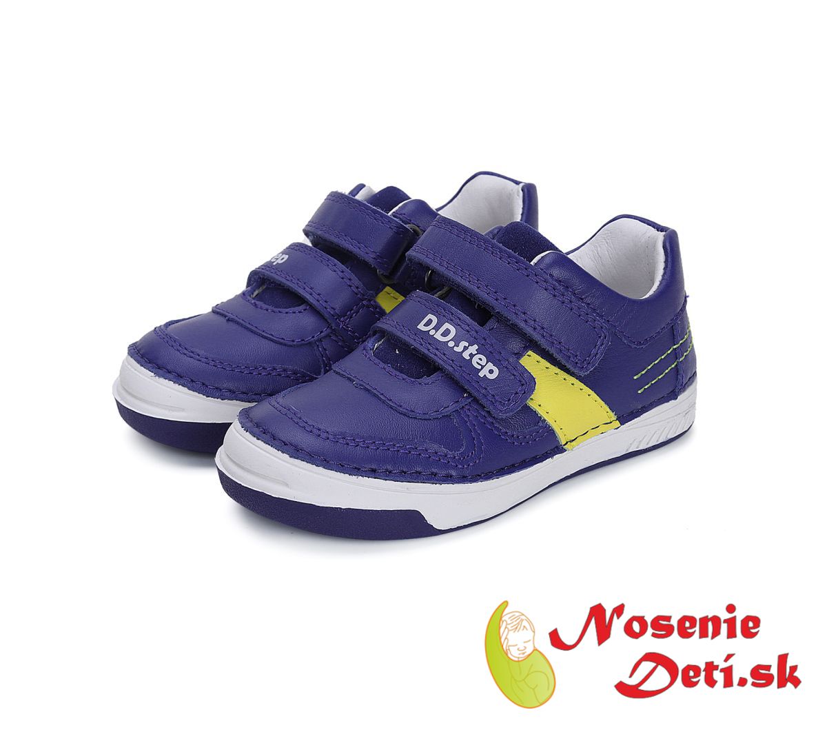 Chlapecké celoroční kožené boty tenisky D.D. Step Bermuda Blue 040-41688A