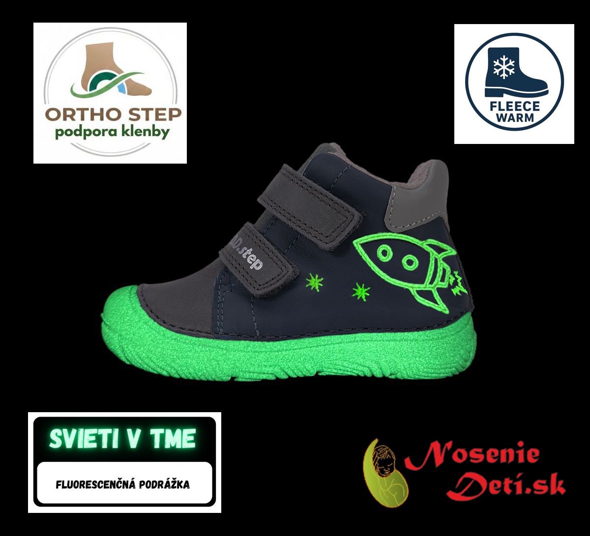 Chlapčenské zateplené kožené topánky D.D. Step Royal Blue Raketa 082-62203
