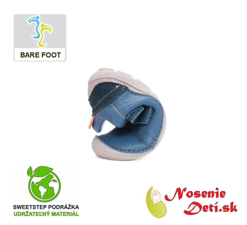 Chlapčenské barefoot kožené prechodné topánky D. D. Step Royal Blue 116-61960 Chlapčenské barefoot kožené prechodné topánky D. D. Step Royal Blue 116-61960