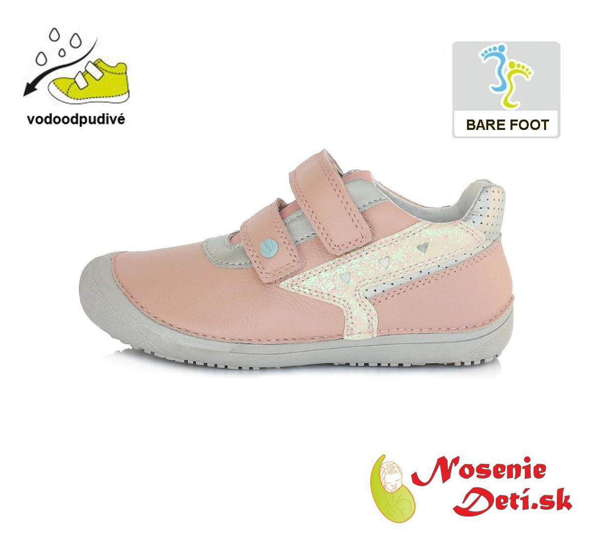Barefoot obuv dievčenské celoročné topánky DD Step Ružové 063-432