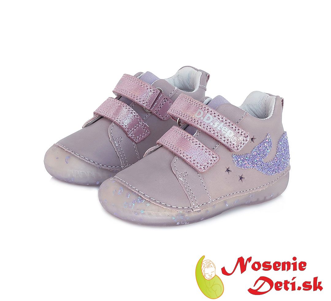 Barefoot alternatíva dievčenská prechodná obuv DD Step Lilac Veľrybí chvost 015-320B