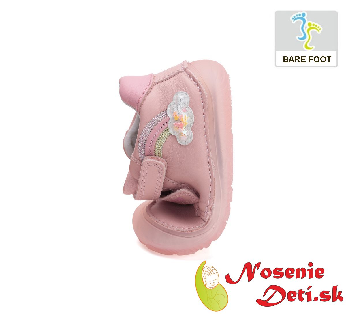 Dievčenské barefoot jarné jesenné topánky D. D. Step 073-51424 A Dúhový oblak