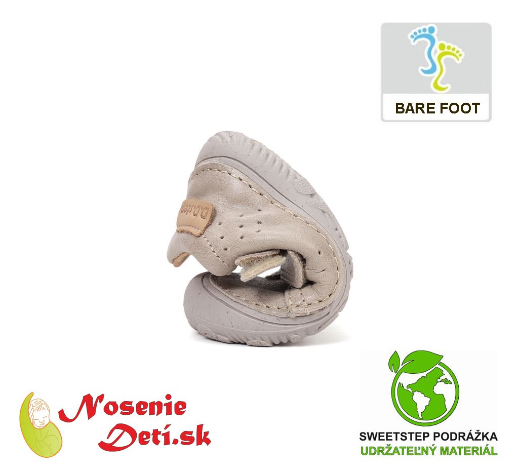 Detské barefoot jarné jesenné kožené topánky D. D. Step 073-61950F Cream Detské barefoot jarné jesenné kožené topánky D. D. Step 073-61950F Cream