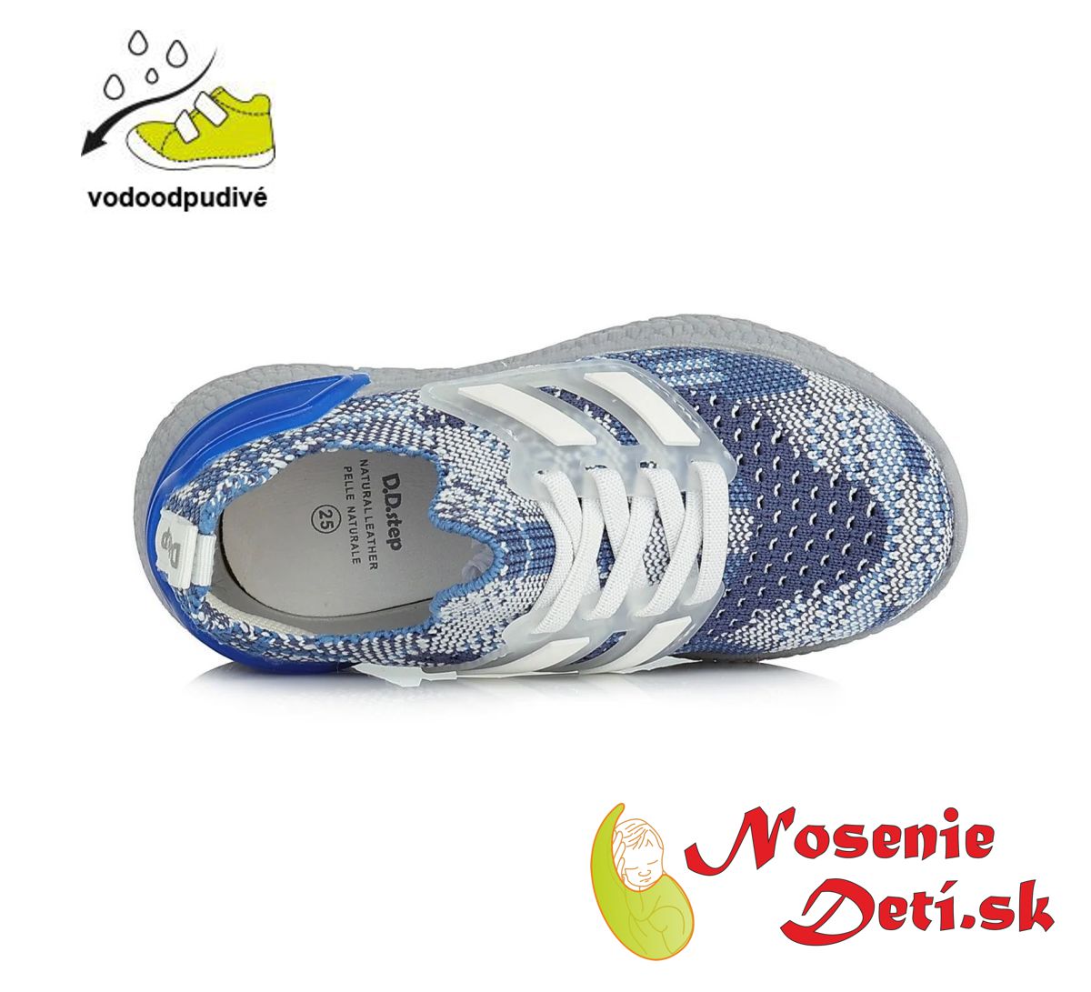 Chlapecké ultralehké slip-on tenisky Modrošedé F61-396B