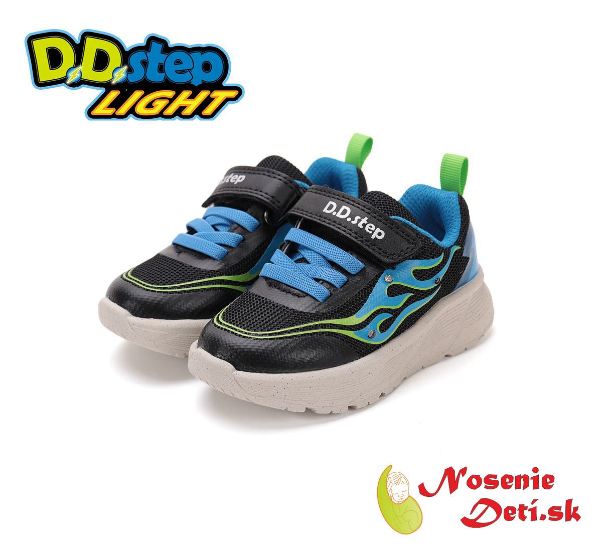 Detské ultraľahké svietiace športové tenisky D.D. Step Royal Blue F083-51289